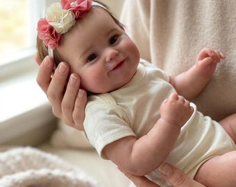 Realistische Reborn Baby Doll 20 Zoll Voll Vinyl Körper Wasserdicht Neugeborene Mädchen Lebensechte Handgemalte Baby Doll Geschenk für Sammler