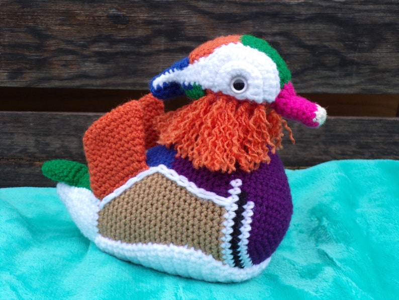Yazi the Mandarin Duck - PDF crochet pattern image 1