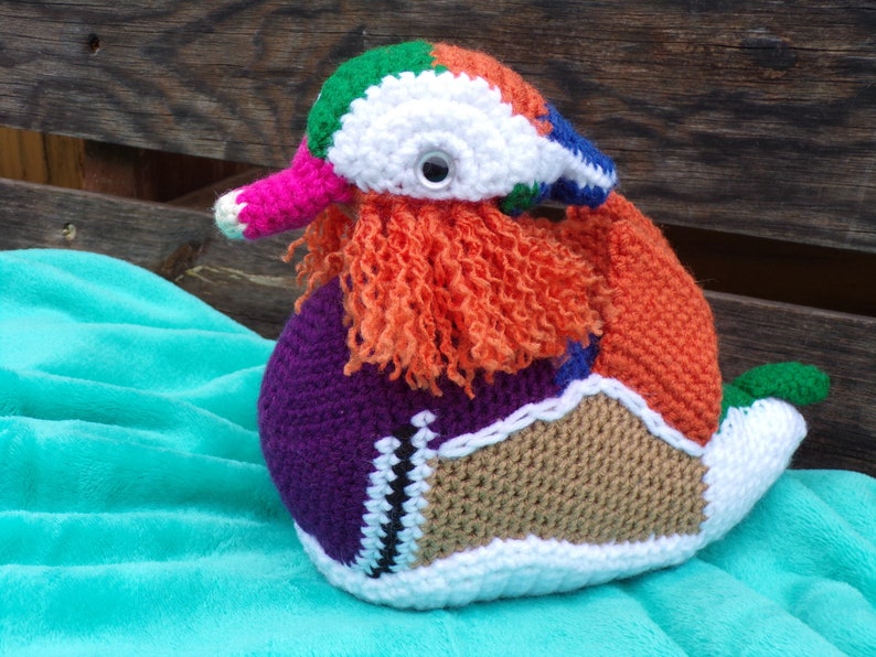 Yazi the Mandarin Duck - PDF crochet pattern image 2
