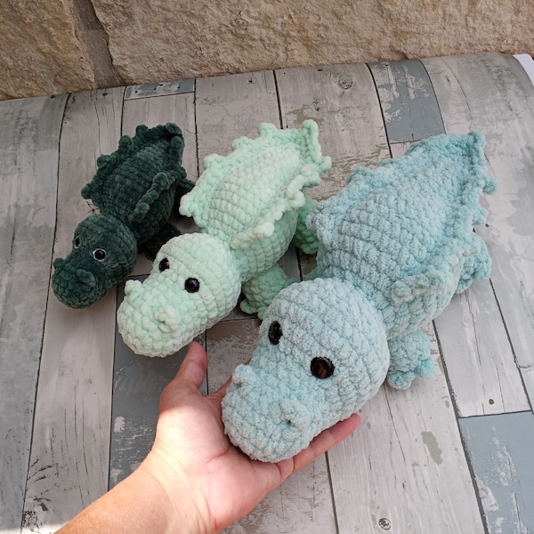 Plush Alligator crochet pattern PDF