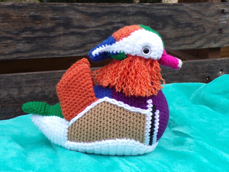 Yazi the Mandarin Duck - PDF crochet pattern image 3
