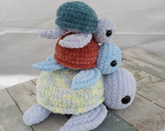 Sea Turtle in 3 sizes - PDF crochet pattern