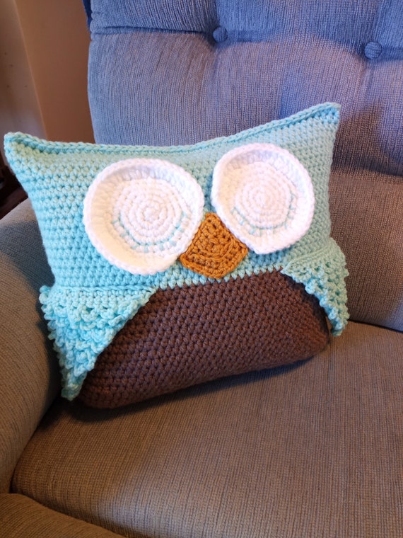 Owl Throw Pillow pattern pdf Etsy