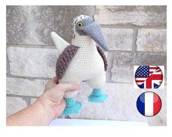 Quin the Blue Footed Booby - PDF crochet pattern