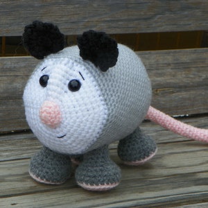 Bud the Possum - PDF crochet pattern