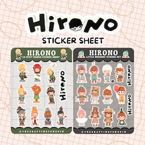 Hirono Fan Sticker Pack | Waterproof Vinyl | Tear resistant | Cute Journaling Stickers | Kawaii Hirono Design bild 2