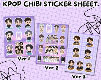 B.T.S inspired KPOP  Vinyl Stickers | Waterproof Decals | Die-cut or Sticker Sheets