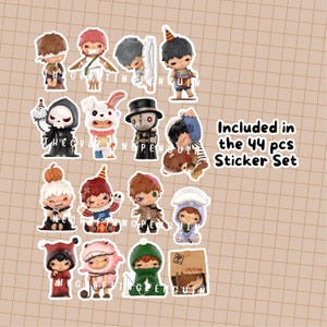 Hirono Fan Sticker Pack | Waterproof Vinyl | Tear resistant | Cute Journaling Stickers | Kawaii Hirono Design bild 8