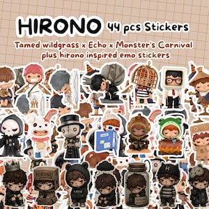 Hirono Fan Sticker Pack | Waterproof Vinyl | Tear resistant | Cute Journaling Stickers | Kawaii Hirono Design Diecut 44pcs