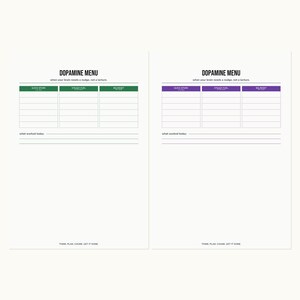 Dopamine Menu Printable | ADHD Motivation Tool | Activity Planner | A4 + US Letter PDF image 2