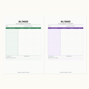 ADHD Bill Tracker Printable | Monthly Budget Planner PDF | A4 + US Letter Instant Download bild 2