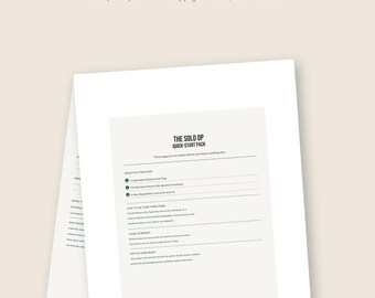 Business Quick-Start Printable Pack | Solo Op Mini Planner Set, Daily Page + Tracker, Instant Download PDF