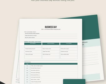 Solo Business Day Planner Printable | Solopreneur Daily System PDF for Freelancers & Small Business Owners | Instant Download A4/Letter