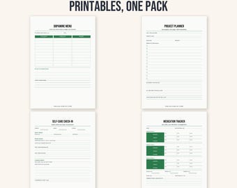 ADHD Focus & Wellbeing Bundle: 4 Printables for Hard Days