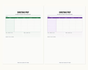 Christmas Prep Organiser Printable, ADHD-Friendly Planner, Gift + Budget Tracker PDF