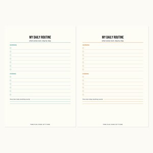 Kids Daily Routine Chart Printable | ADHD Kids Planner | Visual Schedule PDF A4 & US Letter image 2