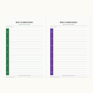 Horario de limpieza para personas con TDAH (imprimible) / Planificador semanal del hogar (PDF) / Tabla de tareas para adultos neurodivergentes imagen 1