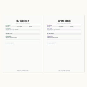 Self-Care Check-In Printable | ADHD Wellbeing Planner | PDF image 2