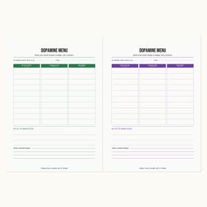 Dopamine Menu Printable, ADHD Activity Planner for Stuck Days, A4 + Letter PDF image 2