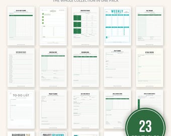Complete ADHD Printable Bundle, 23 Neurodivergent Planner Sheets, PDF Download