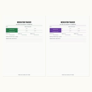 ADHD Medication Tracker Printable | Daily Symptom Log | Focus Mood Energy | A4 + US Letter PDF image 2