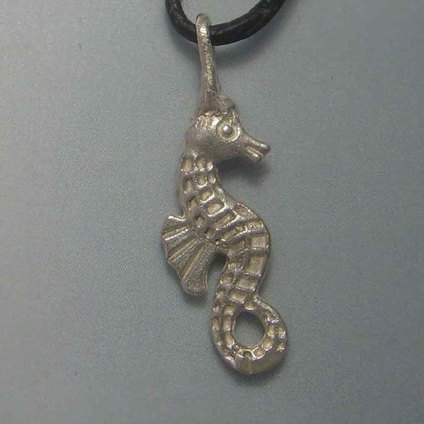 pendentif hippocampe, pendentif en argent sterling 925 amulette collier animal marin en métal massif