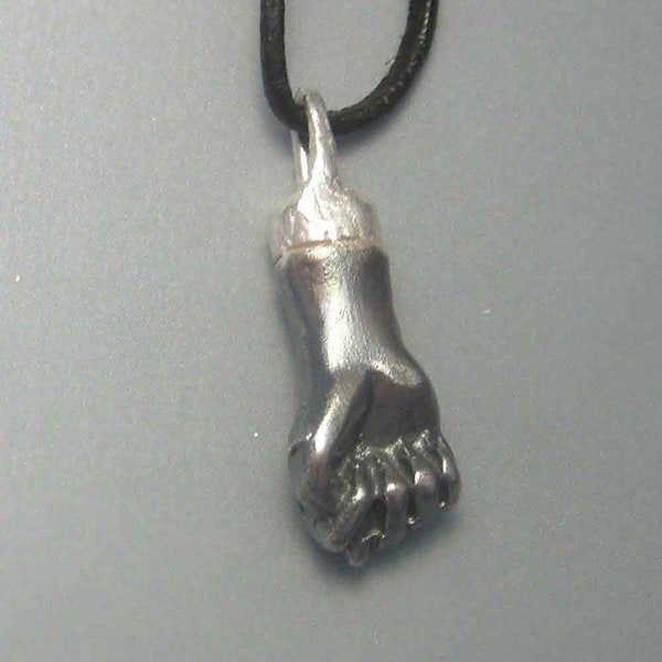 Figa symbole ésotérique amulette protecterur porte bonheur pendentif charme argent 925