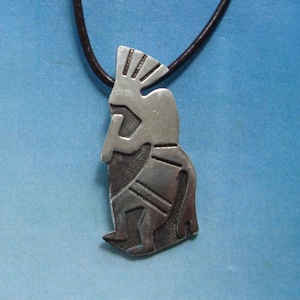 KOKOPELLI PENDANT native American amulet Handmade Jewel sterling silver 925 charm tribal shamanic ethnic Amulet for fertility and creativity