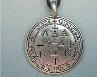 SAKKIEL Zadkiel ANGELIC sigil pentacle pendant charm amulet, Jewel Handmade in sterling silver 925 necklace, TALISMAN to achieve any purpose