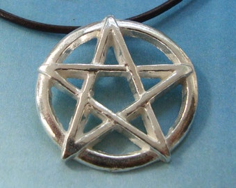 colgante pentagrama sagrado pentáculo colgante plata de ley 925 amuleto protector