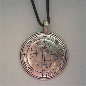 talisman Gabriel angelic sigil pentacle pendant charm amulet sterling silver 925 necklace