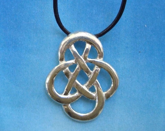 Endless eternal CELTIC KNOT pendant charm, Jewel Handmade Solid sterling silver 925 necklace, Amulet symbol of protection and love forever