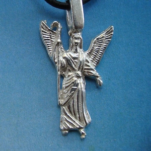 Angel Raphael archangel pendant charm amulet sterling silver 925 necklace