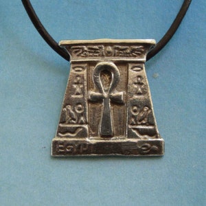 ANKH PENDANT and door, Jewel Handmade of Anj charm egyptian amulet sterling silver 925 necklace, Amulet Symbol of entrance to immortality