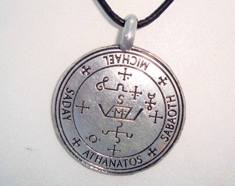 talisman Michael angelic sigil pentacle pendant charm amulet sterling silver 925 necklace