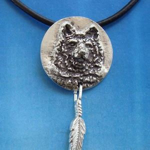 Bear with feather pendant tribal amulet 925 sterling silver necklace charm totem animal tribal shamanic ethnic magic symbol of introspection