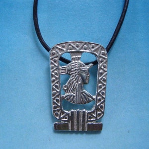 CLEOPATRA PENDANT the last queen pharaon of Egypt Egyptian charm Jewel Handmade solid sterling silver 925 necklace, Amulet for seduction