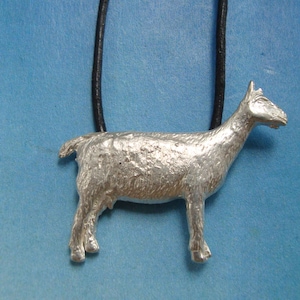 GOAT PENDANT, Capra Jewel Handamade in 925 sterling silver necklace charm, Animal Totem Amulet Symbol of the curious and quirky adventurer