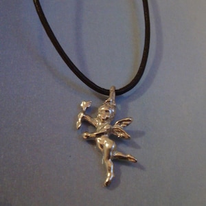 CUPID PENDANT  god Eros angel with arrow of love charm pendant amulet attract a lover and relationships jewel sterling silver 925 necklace