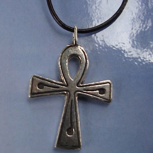 ANKH ANJ Pendant, egyptian cross, key of life Powerful talisman that opens to cosmic energy, charm Jewel solid sterling silver 925 necklace