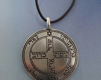 talisman du Jupiter sixième 6º pentacle Salomon amulet pendentif charme argent 925