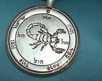 talisman du Mars cinquième 5º pentacle Salomon amulet pendentif charme argent 925