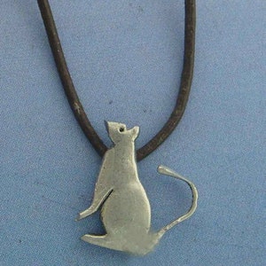 MOUSE RAT little Mice magic animal pendant, Handmade amulet for cunning and vitality symbol Jewel 925 sterling silver necklace charm dije