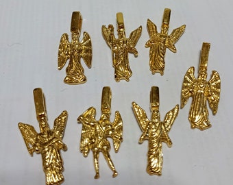 ANGELES, Colgantes de los 7 arcángeles joya de 9k, 14k, o 18k,  o chapado en oro. Gabriel, Raphael, Uriel, Zadhkiel, Chamuel, Jeliel, Miguel