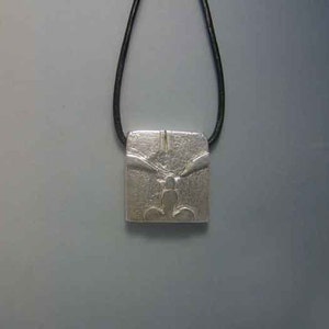Maya Tzolkin Sterling Silber 925 Anhänger Seal Zodiac Symbol MONKEY Kin CHUEN Halskette oder heiliger Kalender Juwel Charme Sigil Glyphe