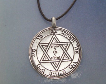 talisman du Mars deuxième 2º pentacle Salomon amulet pendentif charme argent 925