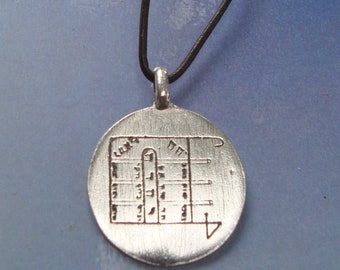 talisman Salomon second 1º pentacle of the Moon pendant clavice seal amulet sigil sterling silver 925 necklace