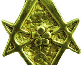 Unicursal Hexagram Pendant 9k 14k 18k or Gold Plated 18k Necklace charm Symbol Six-pointed Star Thelema Aleister Crowley Amulet Pentacle
