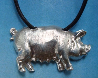 cochon pendenfif d'argent 925 amulette