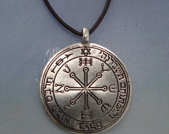 talisman Salomon sixth 6º pentacle Mars pendant clavice seal amulet sigil sterling silver 925 necklace